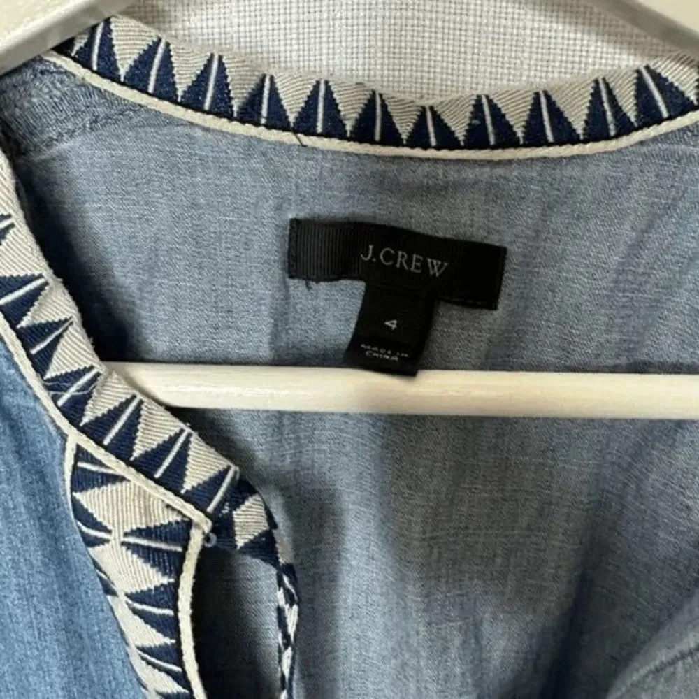 J. Crew Blue Chambray‎ Denim Dress - Picture 2 of 5
